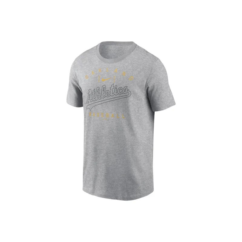 Nike Oakland Athletics Home Team Athletic Arch T-Shirt Men's Gray-0