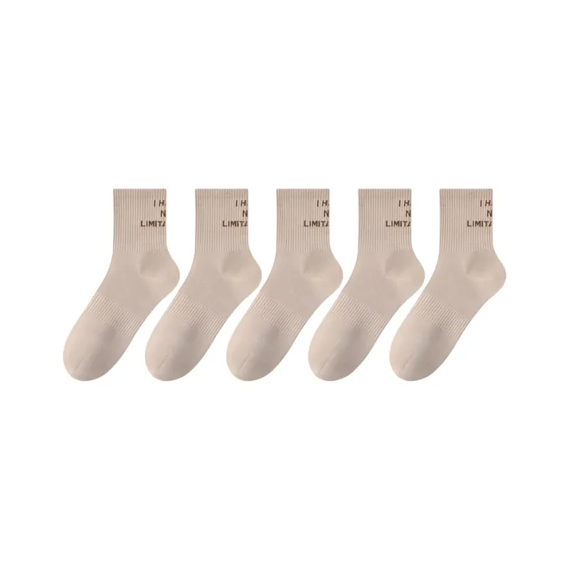 PLANDOO Mid Calf Socks Unisex 5 Pack-20