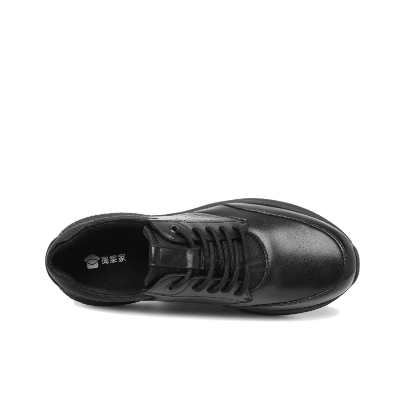 Shu Family Breathable And Resilient Low Top Casual Shoes Men's Black-2