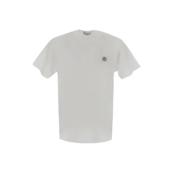 STONE ISLAND Logo Patch Crewneck T Shirt