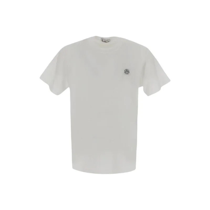 STONE ISLAND Logo Patch Crewneck T Shirt-0