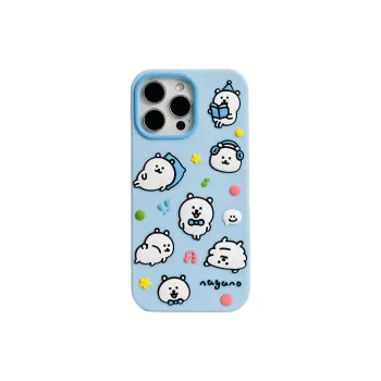 Sopi Silicone Material Joke Bear Blue Phone Cases Compatible With IPhone 16/15 Pro Max/Apple 13/14 Pro/Max