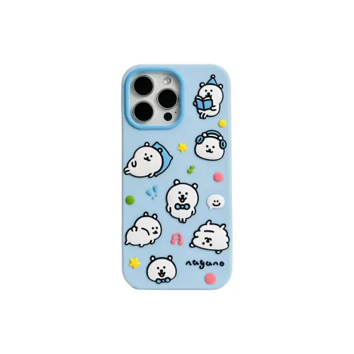 Sopi Silicone Material Joke Bear Blue Phone Cases Compatible With IPhone 16/15 Pro Max/Apple 13/14 Pro/Max