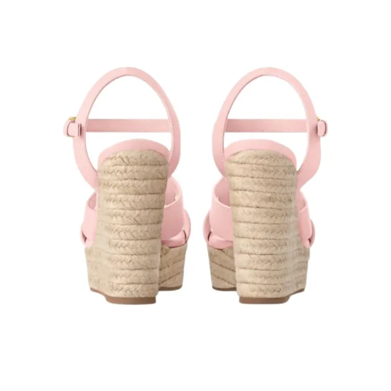 LOUIS VUITTON Isola Strap Sandals 8.5cm Women's Pink-4