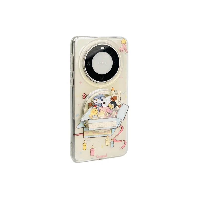 Sopi Acrylic Material Surprise Box Little Animal M Phone Cases Compatibility  Huawei Mate 70/60/50 Pro/Pura 70/70 Pro+-1