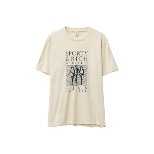 (W) 스포티 앤 리치 Ny 라켓 클럽 티셔츠 화이트 크림 포레스트
