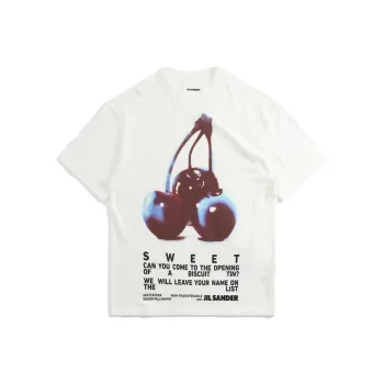 JIL SANDER Slogan print Cotton T shirt
