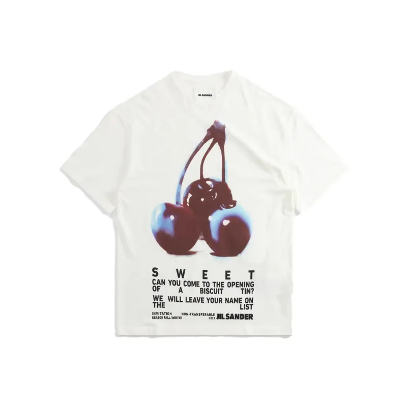 JIL SANDER Slogan print Cotton T shirt-0