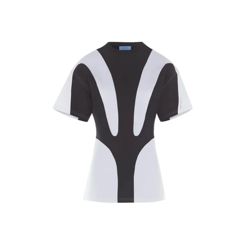 Mugler T-Shirts Unisex Black/White-0