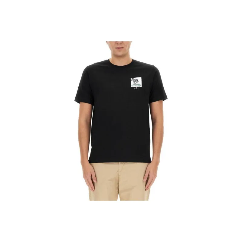 PS By Paul Smith One Way Zebra Graphic Print Crewneck T Shirt-0