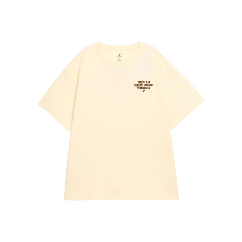 Converse T Shirts Unisex Beige-0