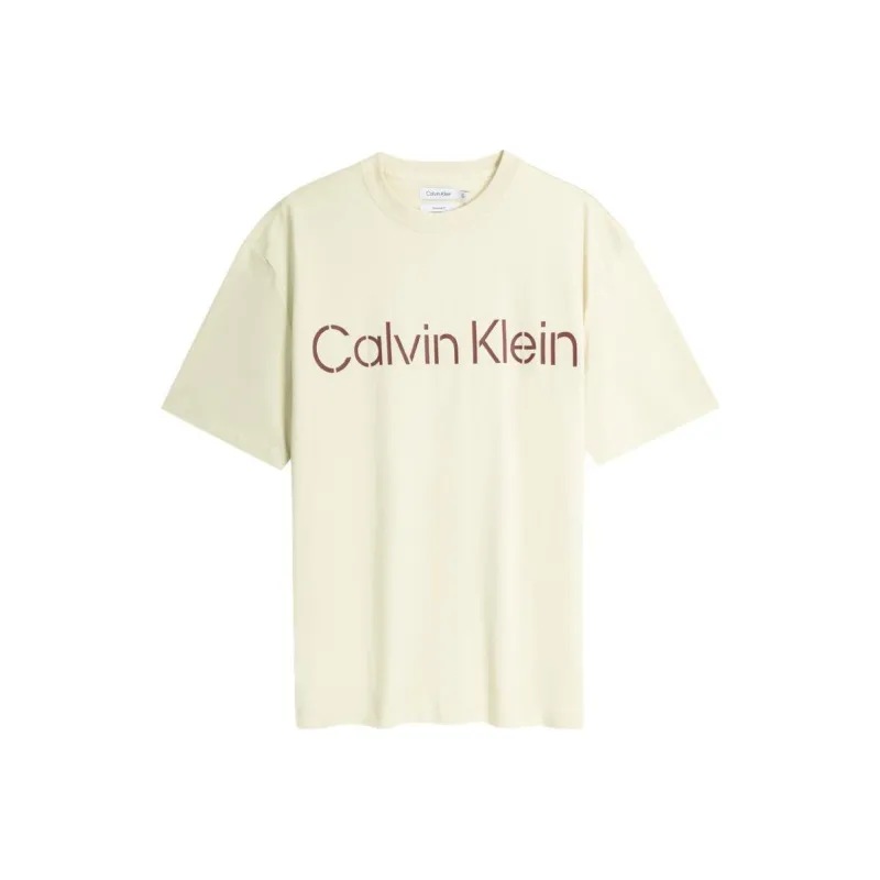 CALVIN KLEIN T Shirt Men's Ivory White-0