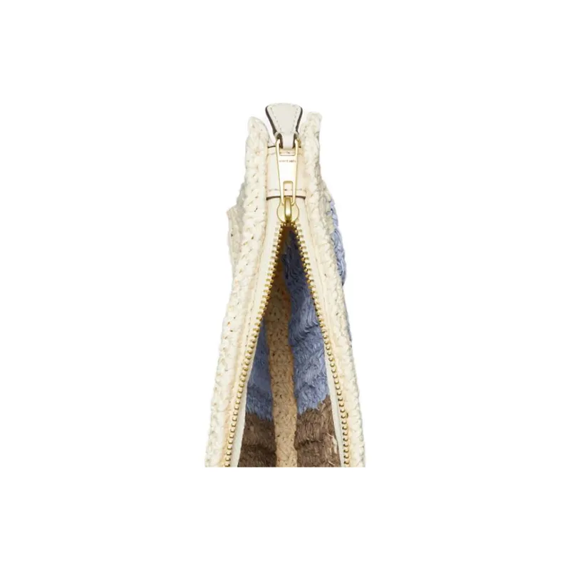 TORY BURCH Ella Paper Reed Raffia Clutch Small Size Women's Multicolor-4