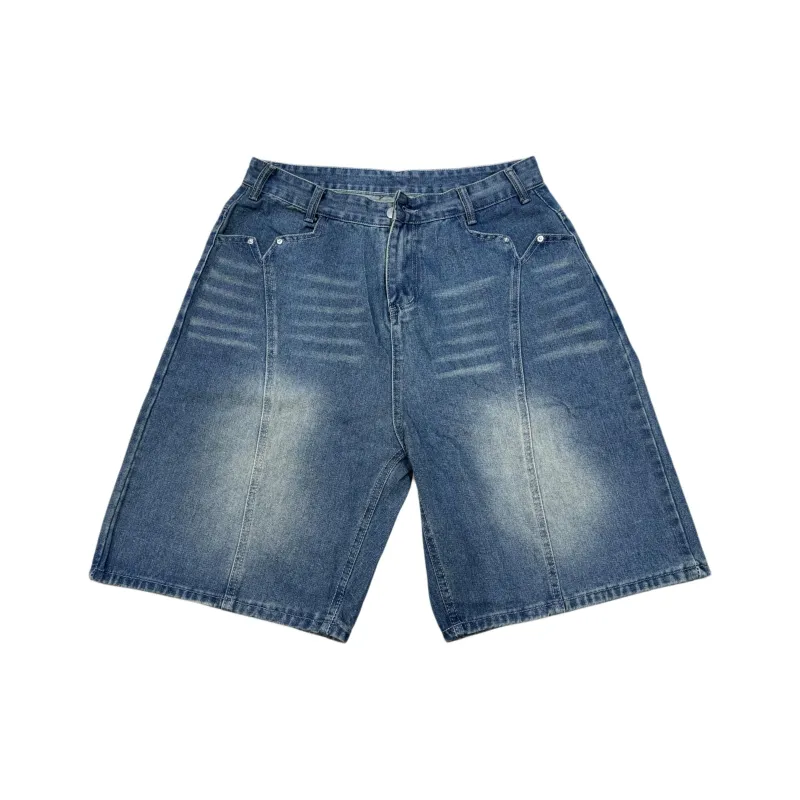 KVIV Denim Shorts Unisex Vintage Blue-1