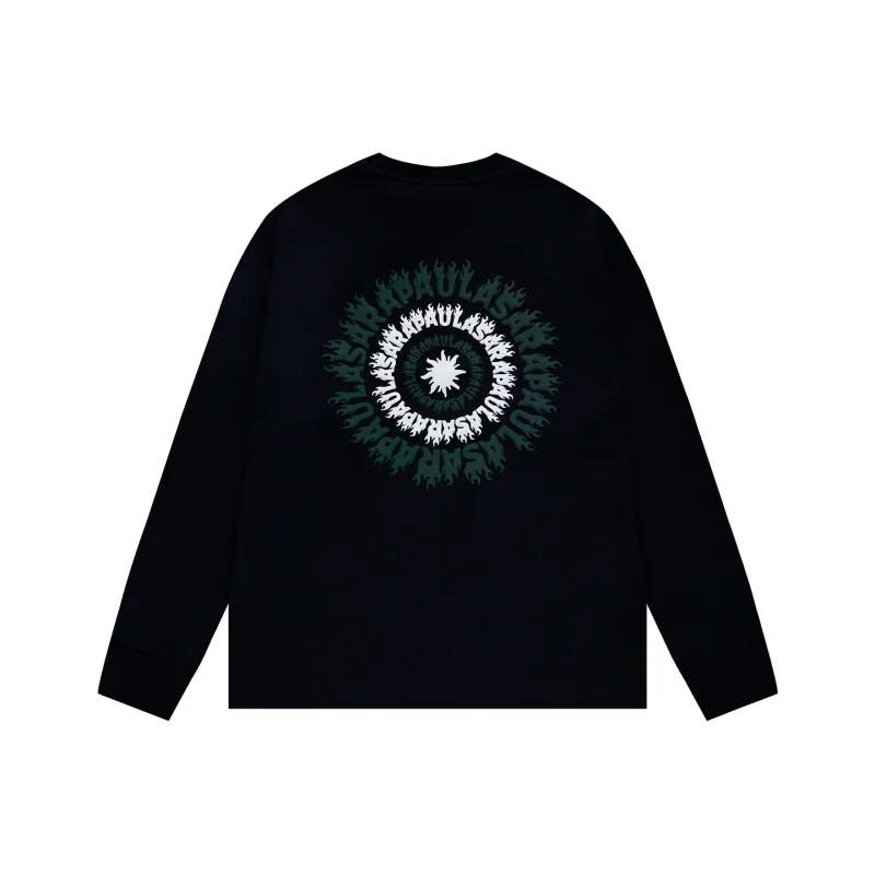 PAULASARA Long Sleeved T Shirts Unisex Black-0