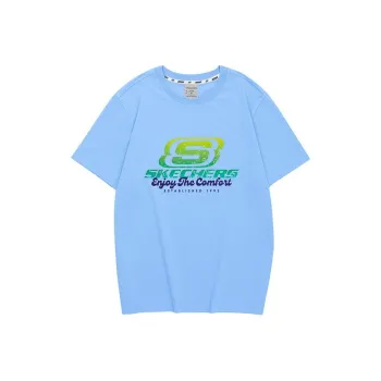 Skechers Colorful T Shirt Unisex Melancholic Blue