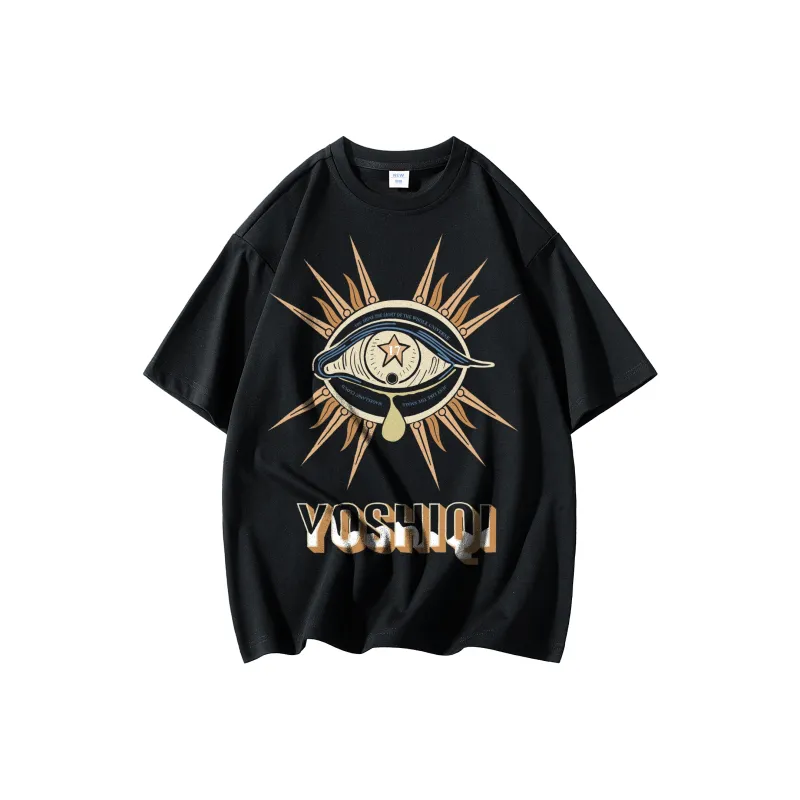 YOUSHIQI Devil-Print Unisex T-shirt-0