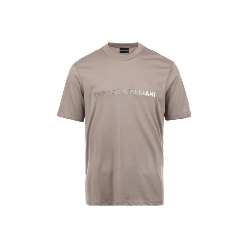 EMPORIO ARMANI SS24 T Shirt Men's Light Coffee-0