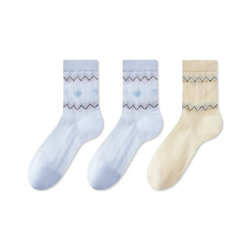 JIAZINI Mid Calf Socks Women's 3 Pack-12