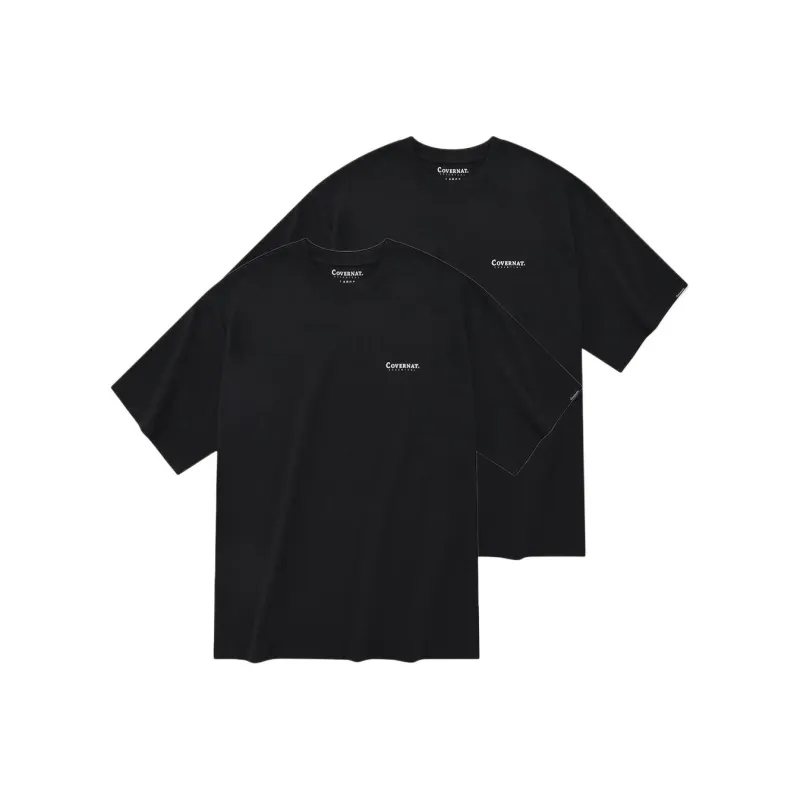 COVERNAT SS24 T Shirt Men's Set Of 2 Black-0