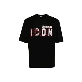 DSQUARED 2 Icon Printed Cropped T Shirt