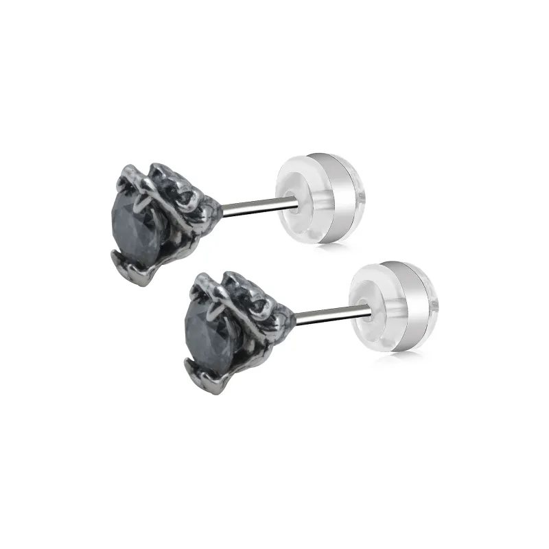 WIC 925 Sterling Silver Stud Earrings Unisex-11