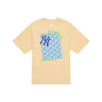 MLB MONOGRAM Collection New York Yankees SS24 T Shirt Unisex Apricot