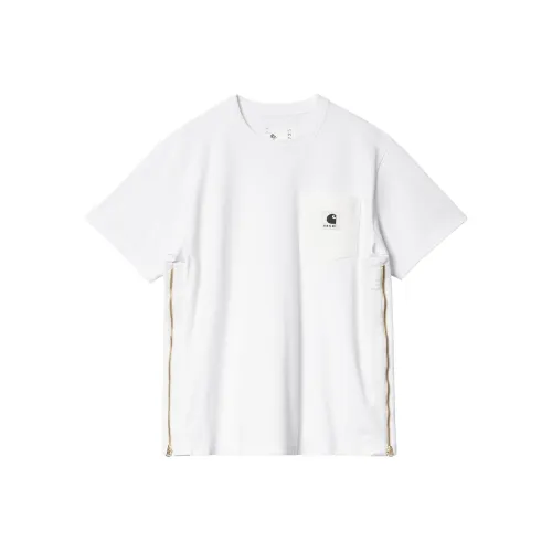 사카이 Carhartt WIP 협업 SS24 화이트 남녀공용 티셔츠