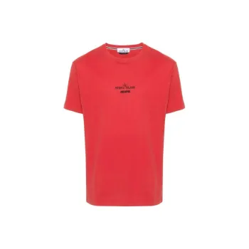 STONE ISLAND Logo Detailed Crewneck T Shirt