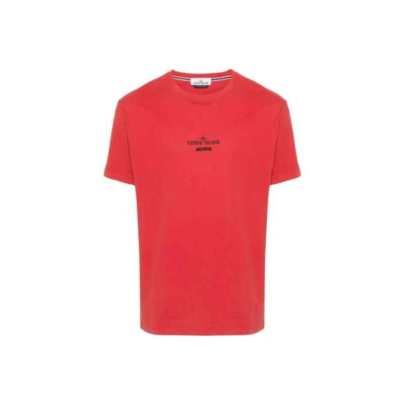 STONE ISLAND Logo Detailed Crewneck T Shirt-0