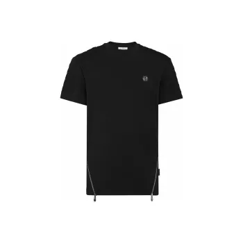 PHILIPP PLEIN Zip detailing Cotton T shirt