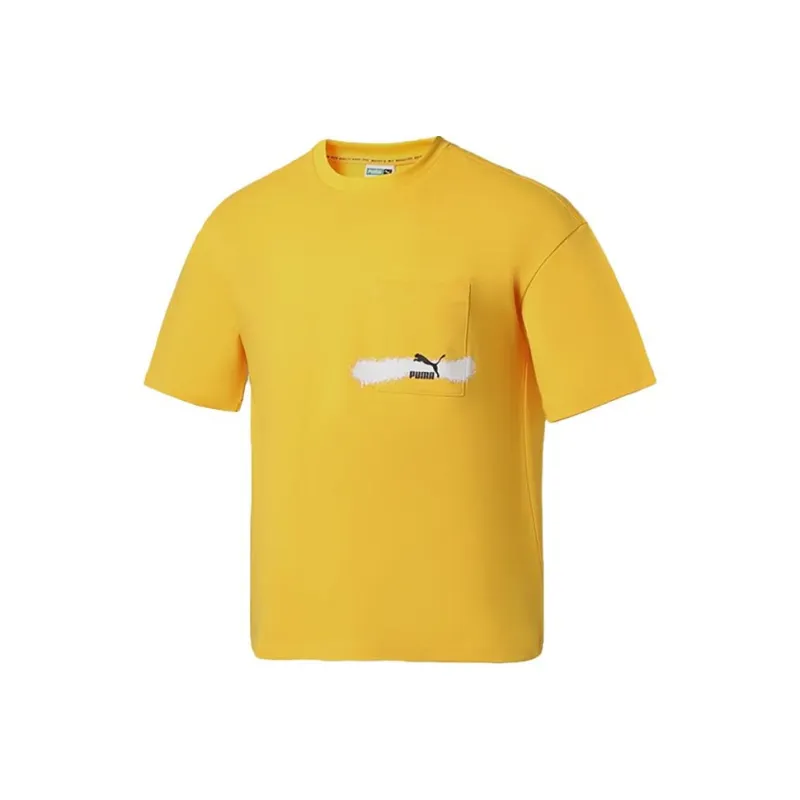 PUMA T Shirts Men Yellow-0