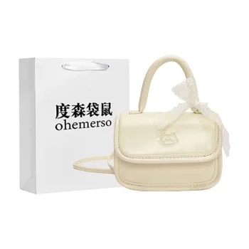 Dusen Kangaroo PU Crossbody Bag Regular Women's White/Silver/Black/Blue/Pink