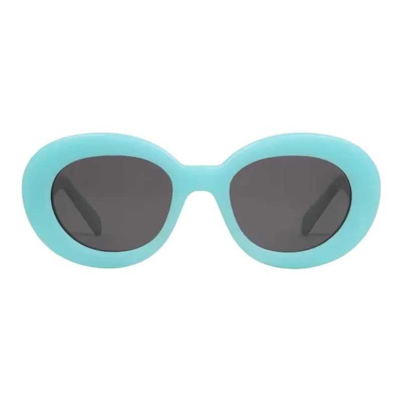 CELINE Acetate Round Sunglasses Unisex Green-1