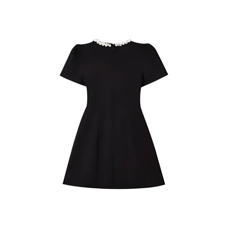 PUREIDOL Short Sleeved Dresses Women's Black-1