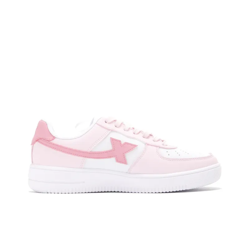 XTEP Air Force One Anti Slip Wear Resistant Low Top Skateboard Shoes Women's Pink-1