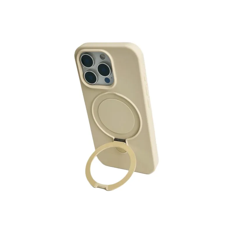 Sopi Silicone Material Solid Color Magnetic Stand Phone Cases Compatible With IPhone 16/15 Pro Max/Apple 13/14 Pro/Max-3