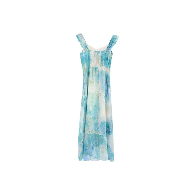 Incolore Short Sleeved Dresses Women's Blue-1