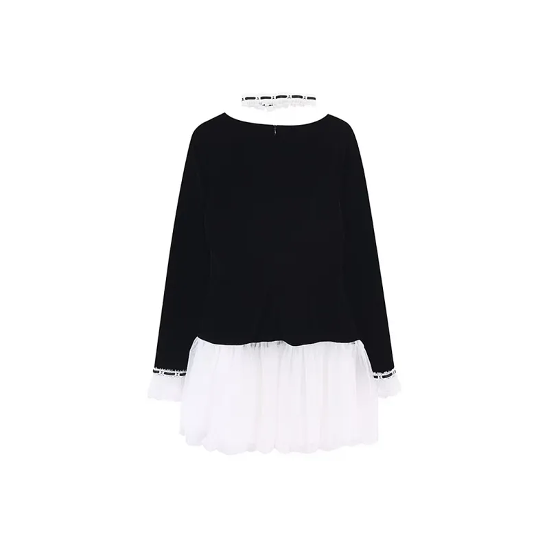 Incolore Long Sleeved Dresses Women's Black-1