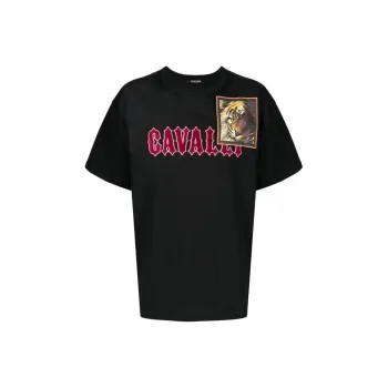 Roberto Cavalli Tiger Patch Logo lettering T shirt