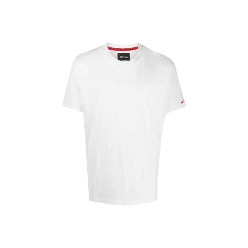 KITON Embroidered Logo T shirt-4