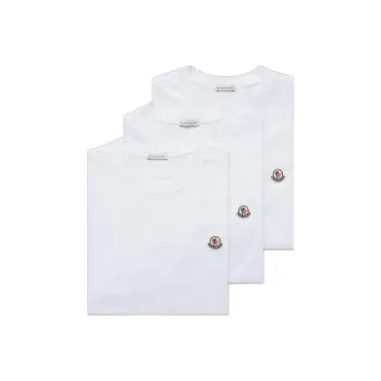 Moncler T Shirt Men's 3 Pack Optical White
