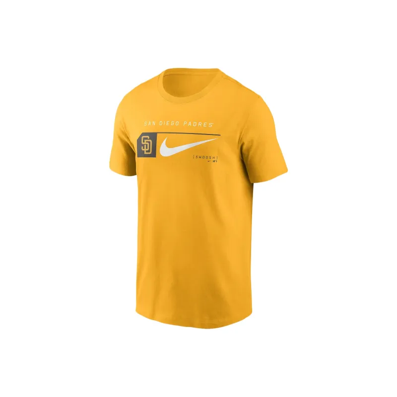Nike San Diego Padres Team Swoosh Lockup T-Shirt Men's Lemon-0