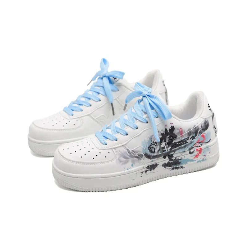 7 SEVFUN Lightweight And Breathable Low Top Skateboard Shoes Unisex Goku White-2