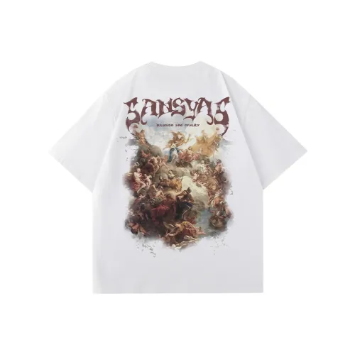 SANSYAS T Shirts Unisex White