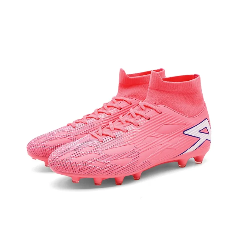 QIUTEXIONG FG Rubber Long Studs TF Rubber Broken Studs Soft Ground Firm Ground Slip Resistant Soccer Shoes Unisex-43
