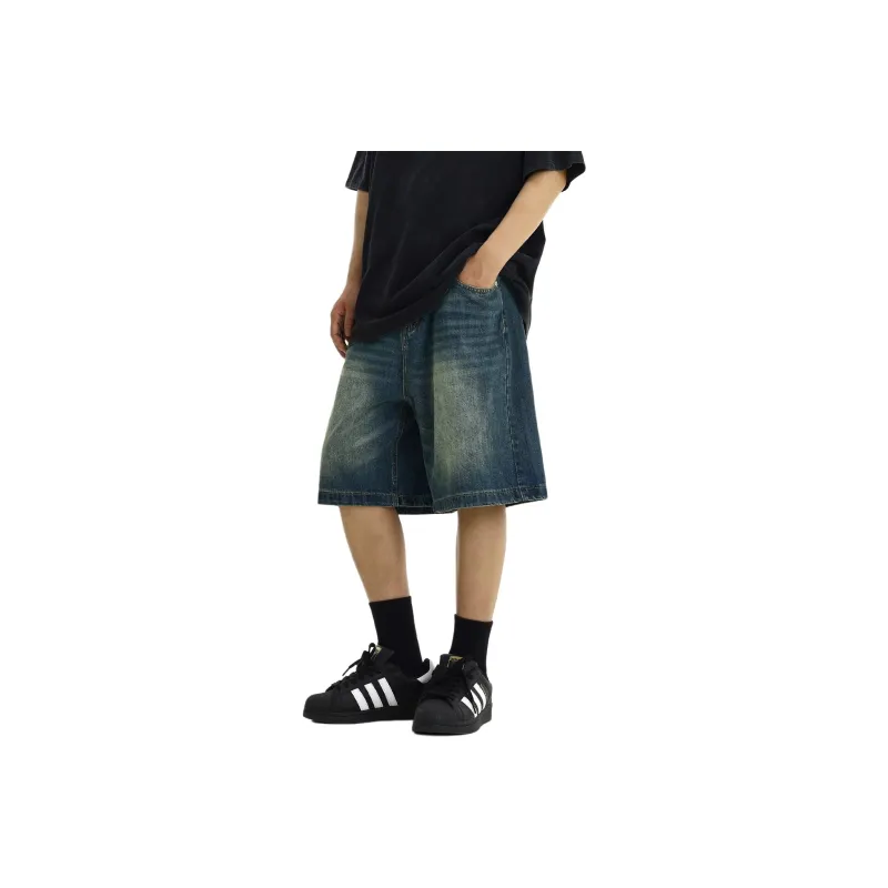 KVIV Denim Shorts Unisex Vintage Blue -1