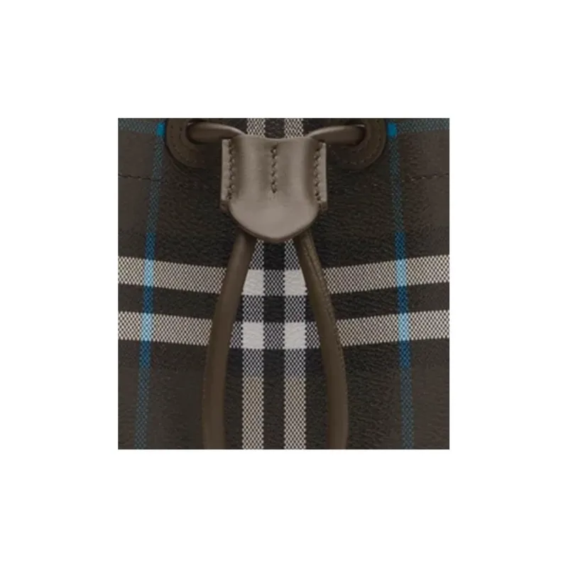 Burberry Elastane Bucket Bags One Shoulder Handbags Mini Unisex Dark Brown-3