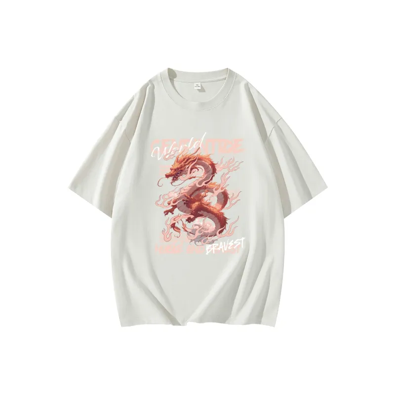 CENPIN Drop Shoulder Sleeve Short Sleeved T Shirts For Summer Unisex-20
