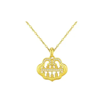 Imono Brass Gold Plated Necklaces Women's